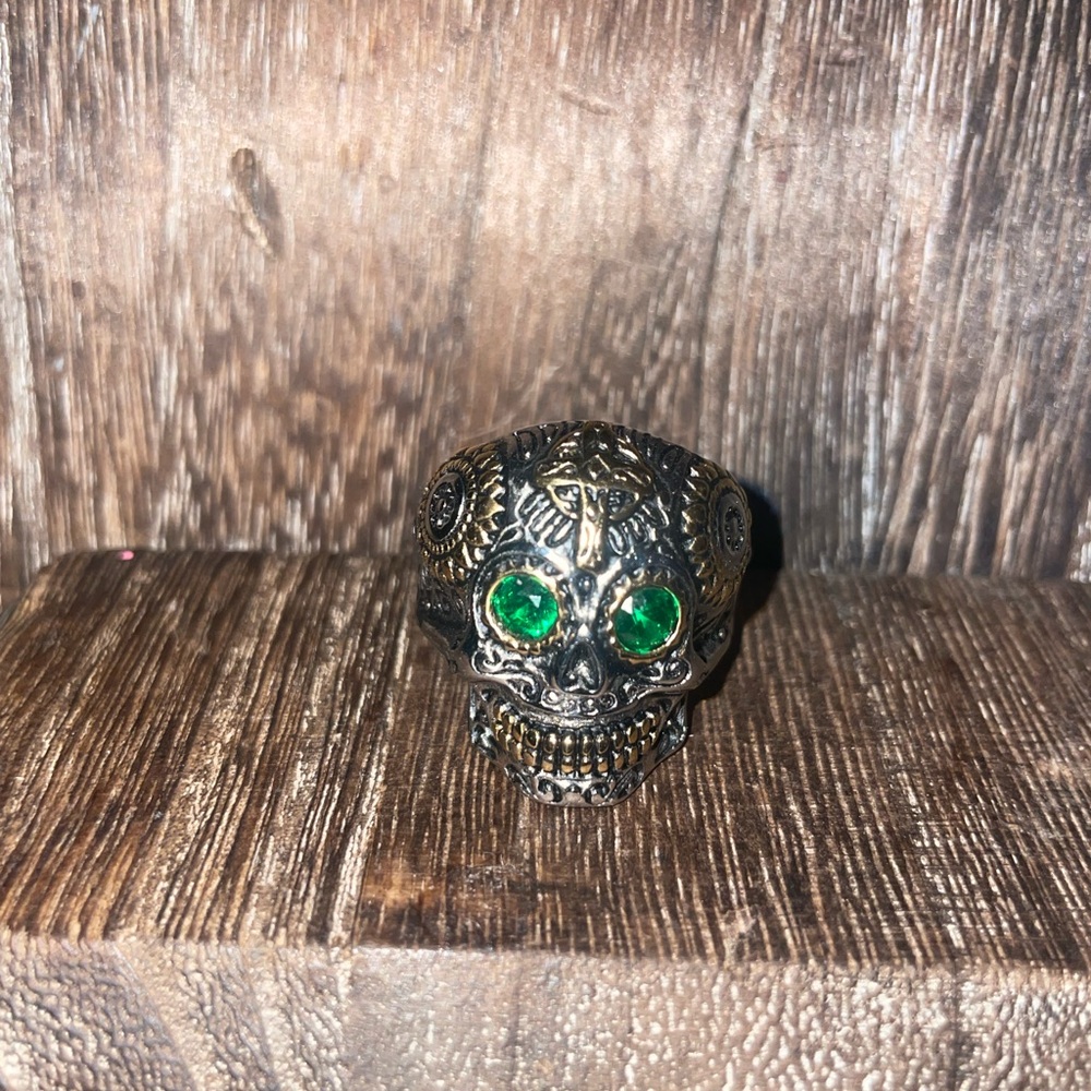 Sugar Skull Stainless Steel Ring Punk Rock Jewelry